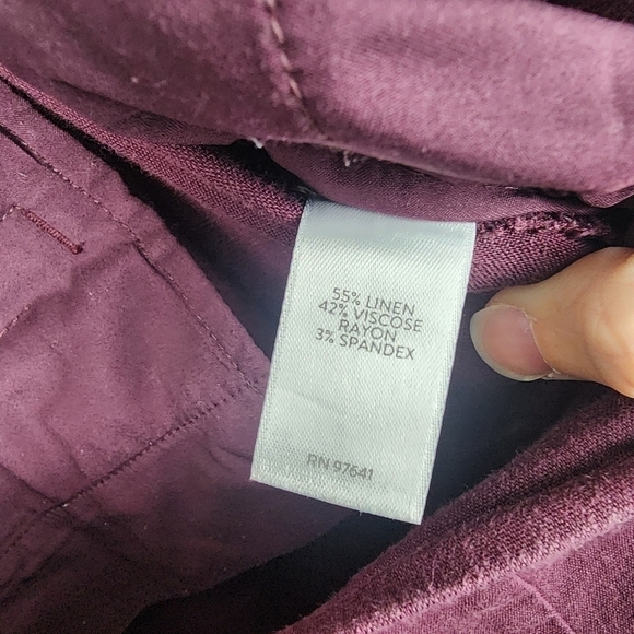 J. Jill Linen Stretch Straight Leg Pull On Pants SIZE Large - Picture 6 of 6